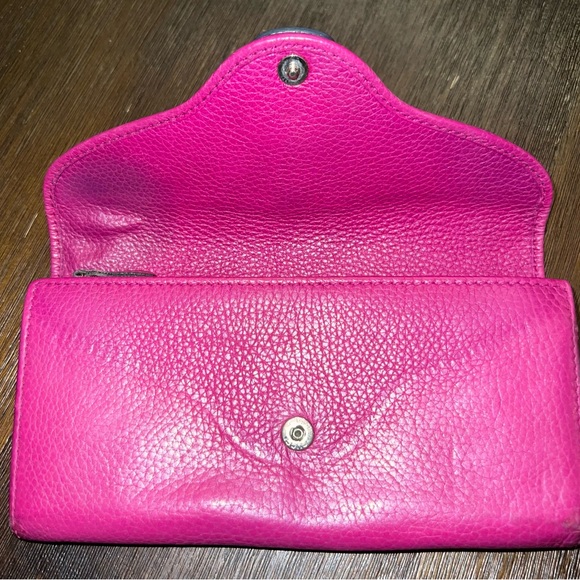 Authentic Gucci Horsebit Flap Continental Pink Leather Wallet, pre-loved - Picture 5 of 12